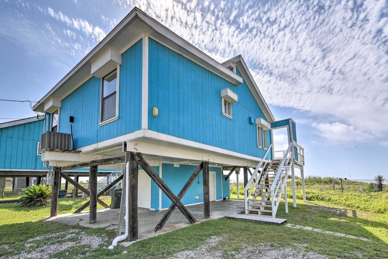 Galveston Beachfront House With Deck And Ocean Views! Exterior foto